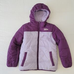 Girl Eddie Bauer Reversible Purple Puffer